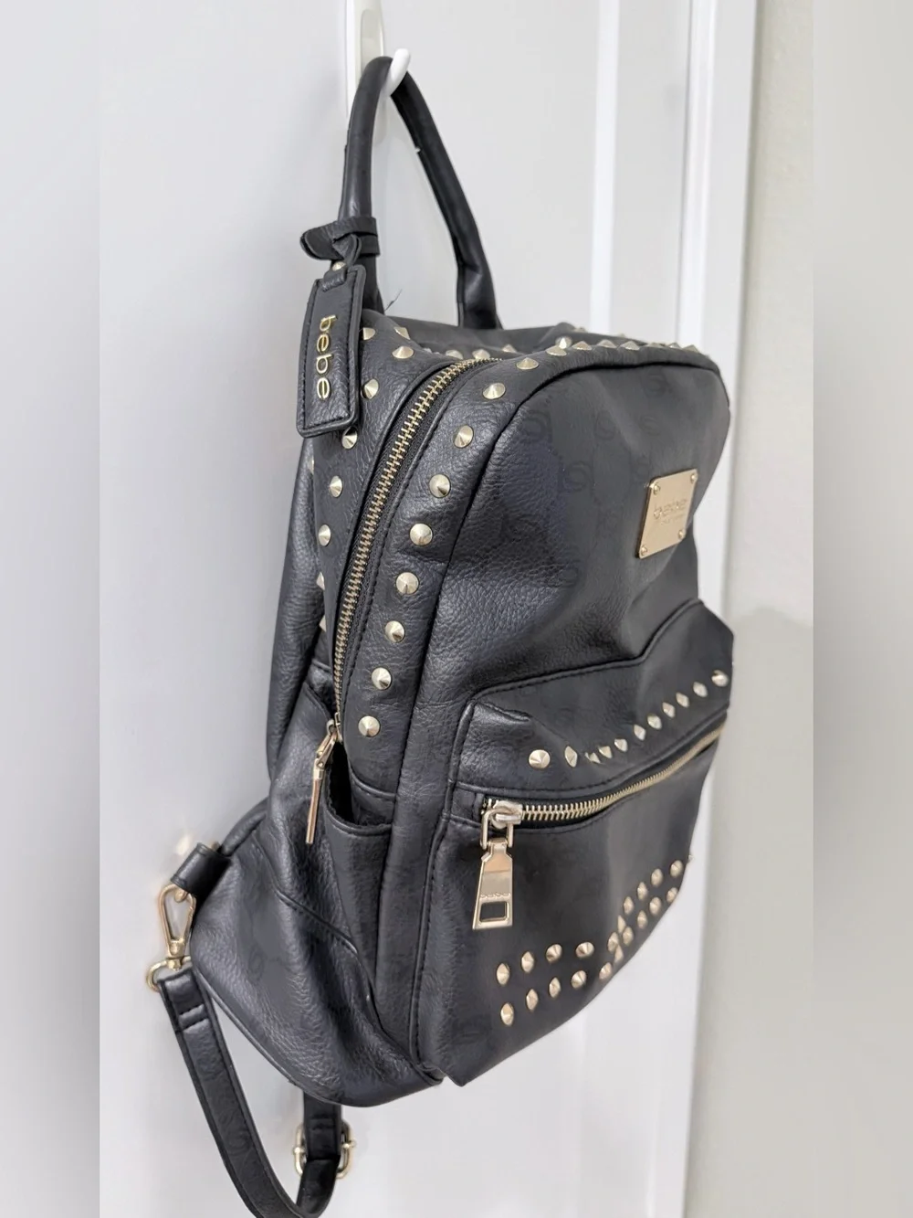 bebe Studded Mini Backpack Purse